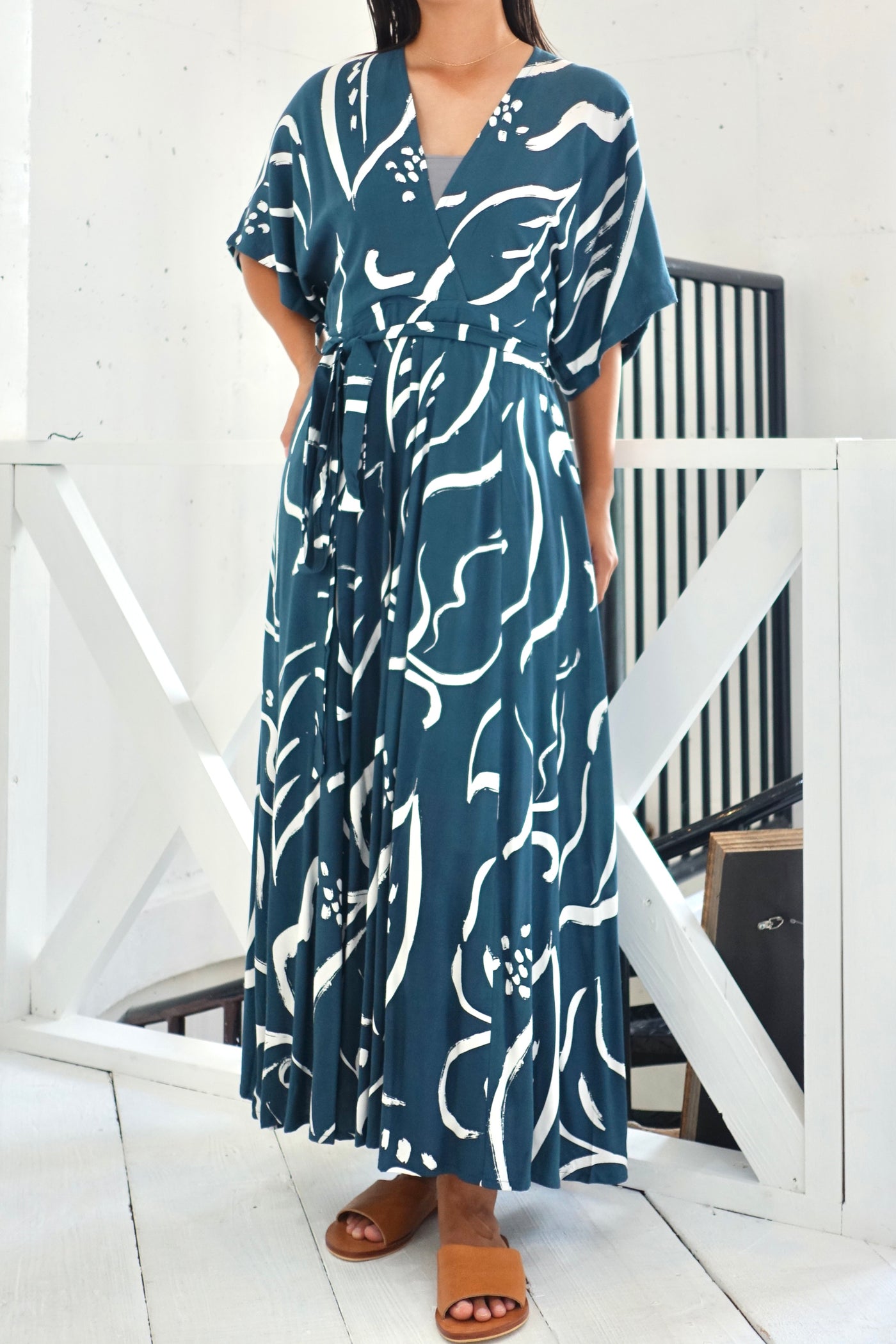 New El Sol Wrap Maxi Dress