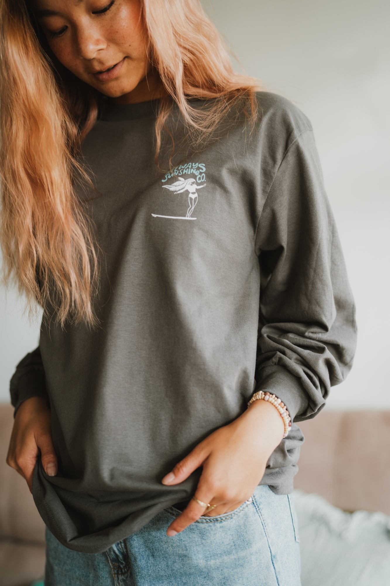 【Limited Colors】Salty Hair Don't Care Long Sleeve Tee