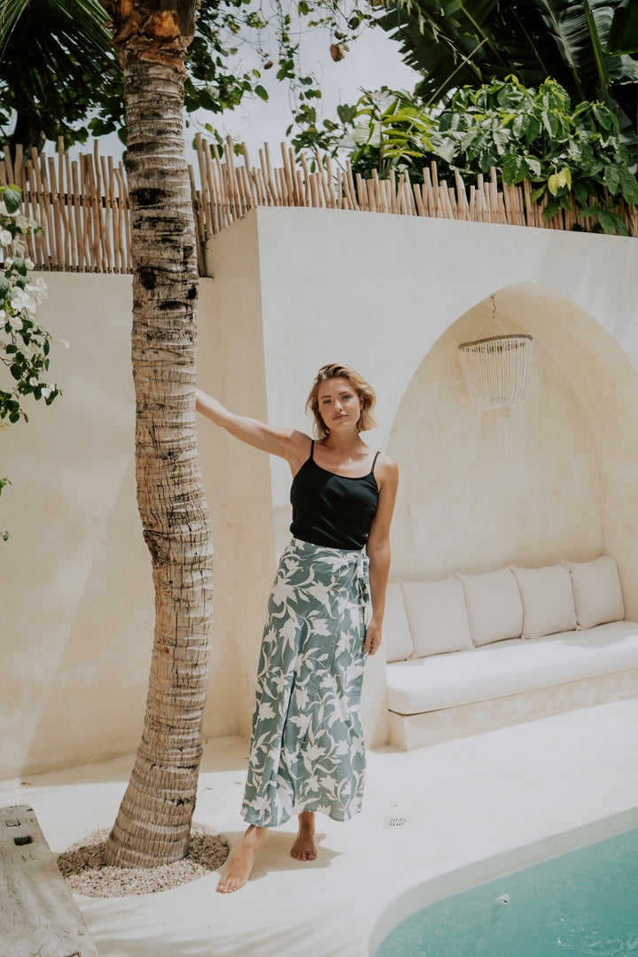 New Lily Wrap Skirt / turquoise blue co. – Always Sunshine Co.